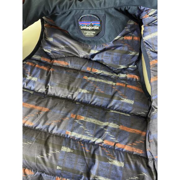 PATAGONIA Bivy Hooded Vest Orange Blue Style 27746 SMALL - Picture 7 of 9